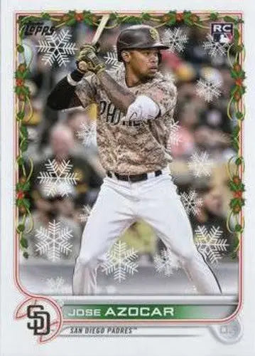 2022 Topps Holiday #HW62 Jose Azocar NM-MT RC Rookie Padres ID:48141 - Baseball Card Single