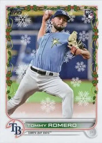 2022 Topps Holiday HW75 Tommy Romero baseball card original gloss Rookie Rays ID49062