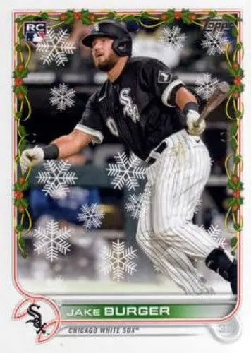 Original gloss HW81 Jake Burger baseball card from Topps Holiday 2022 product