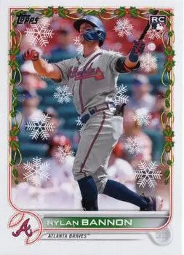 2022 Topps Holiday #HW84 Rylan Bannon NM-MT RC Rookie Braves ID:48114 - Baseball Card Single