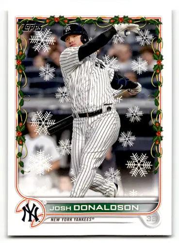 Josh Donaldson baseball card from 2022 Topps Holiday HW85 Josh Donaldson NM-MT Yankees