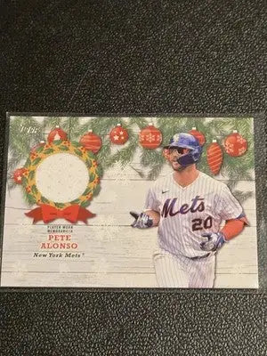 2022 Topps Holiday #WRC-PA Pete Alonso Relics - Baseball Card Single