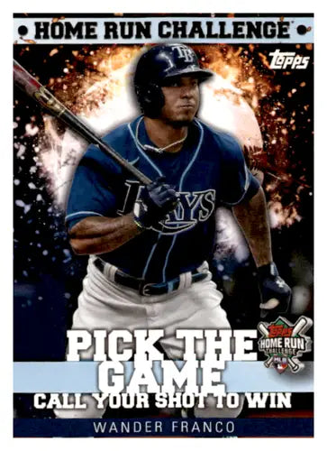 2022 Topps Home Run Challenge code card featuring Wander Franco baseball card with original gloss
