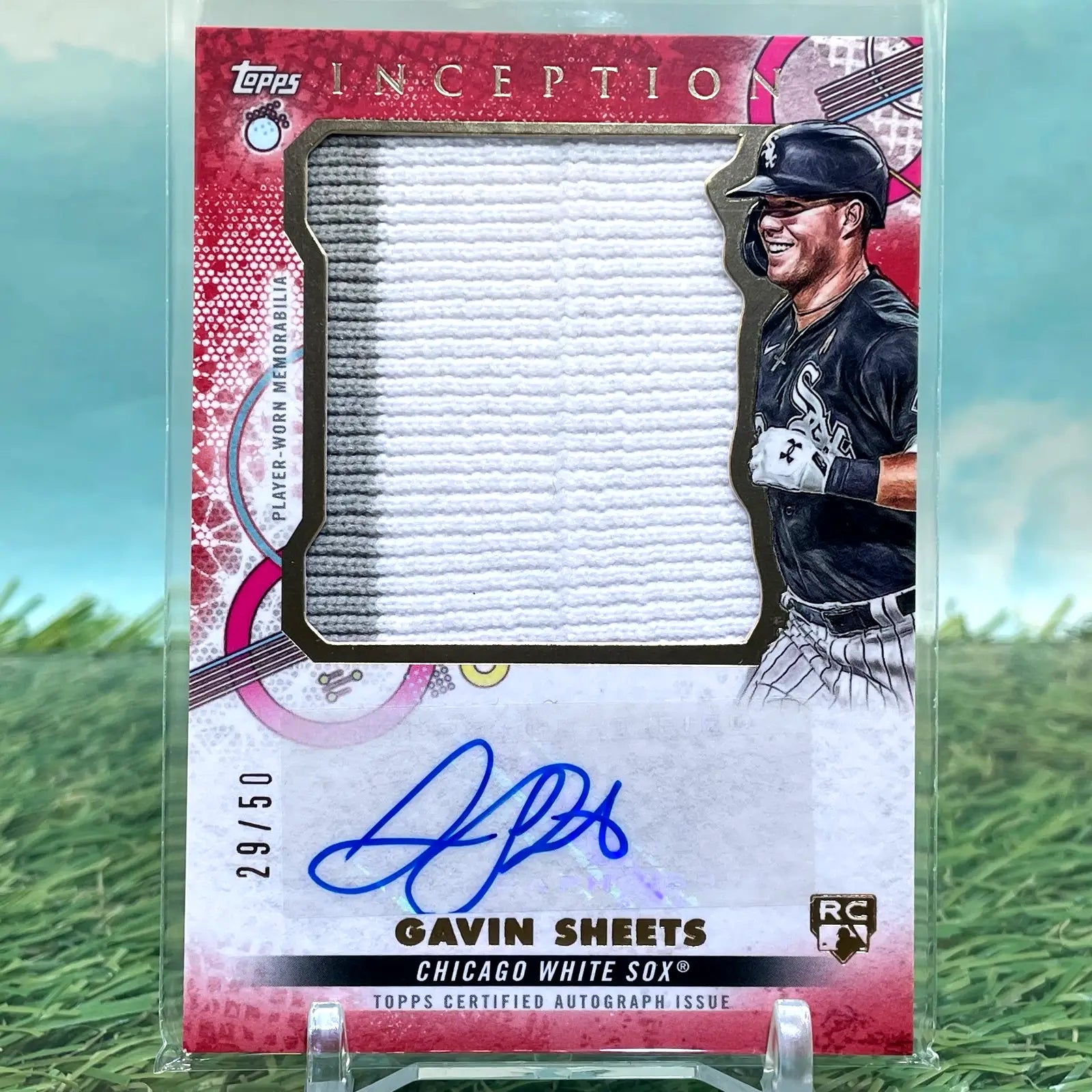 2022 Topps Inception Gavin Sheets Jumbo Patch Auto #IAJP-GS Red /50 - Baseball Card Single