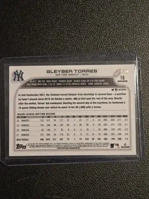 2022 Topps Japan Edition #16 Gleyber Torres Purple #/50 - Baseball Card Single