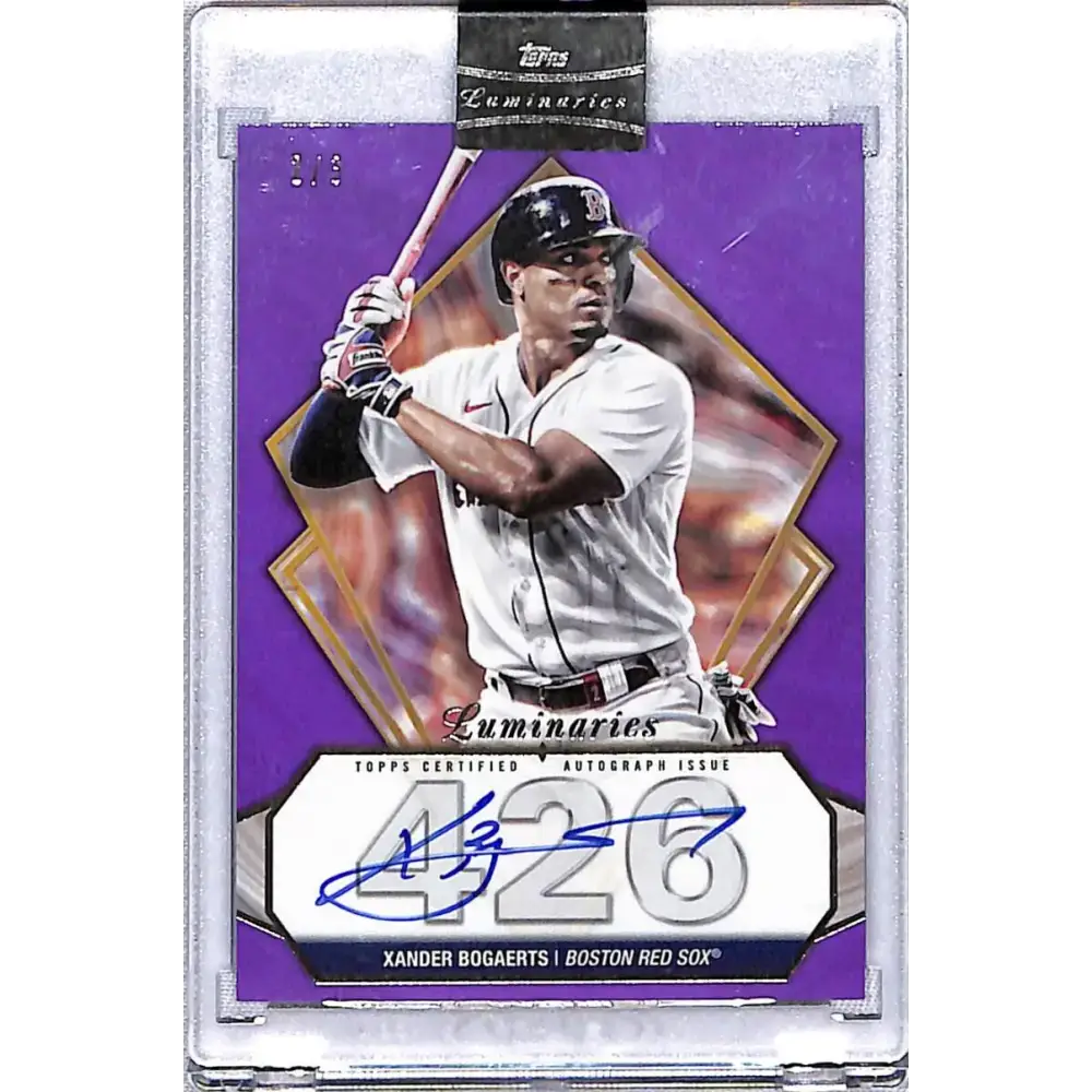 2022 Topps Luminaries Hit Kings #HK-XB Xander Bogaerts NM-MT Auto 2/3 Boston Red Sox - Baseball Card Single