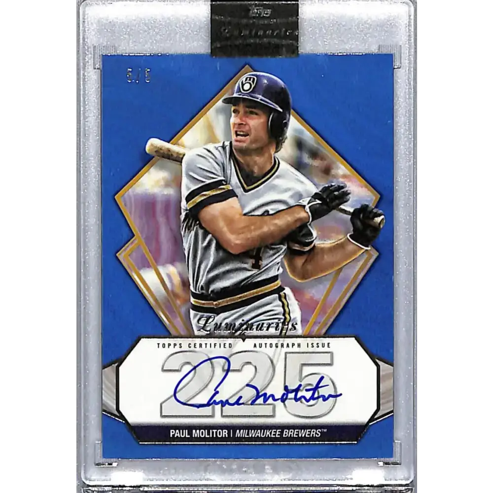 2022 Topps Luminaries #HK-PM Paul Molitor NM-MT Auto 5/5 Milwaukee Brewers Baseball Card - Baseball Card Single