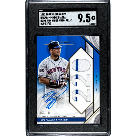 2022 Topps Luminaries #HKAR-MP Mike Piazza SGC 9.5 MINT+ MEM Auto 3/10 New York Mets Baseball Card - Baseball Card