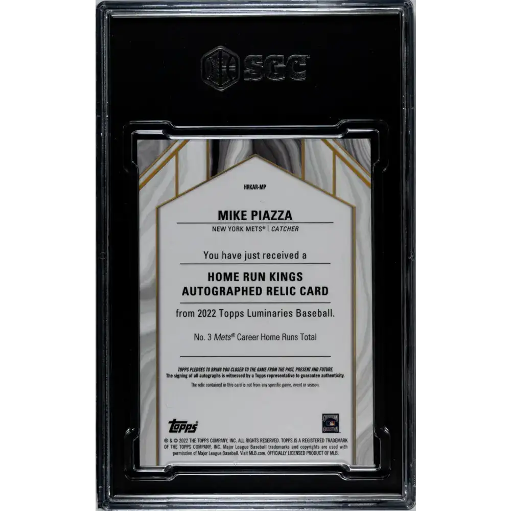 2022 Topps Luminaries #HKAR-MP Mike Piazza SGC 9.5 MINT+ MEM Auto 3/10 New York Mets Baseball Card - Baseball Card