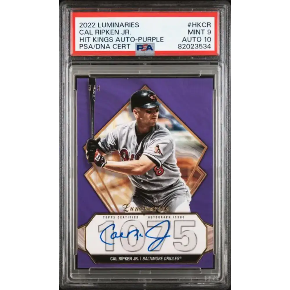 2022 Topps Luminaries #HKCR Cal Ripken Jr. PSA 9 MINT Auto 3/3 Baltimore Orioles Baseball Card - Baseball Card Single
