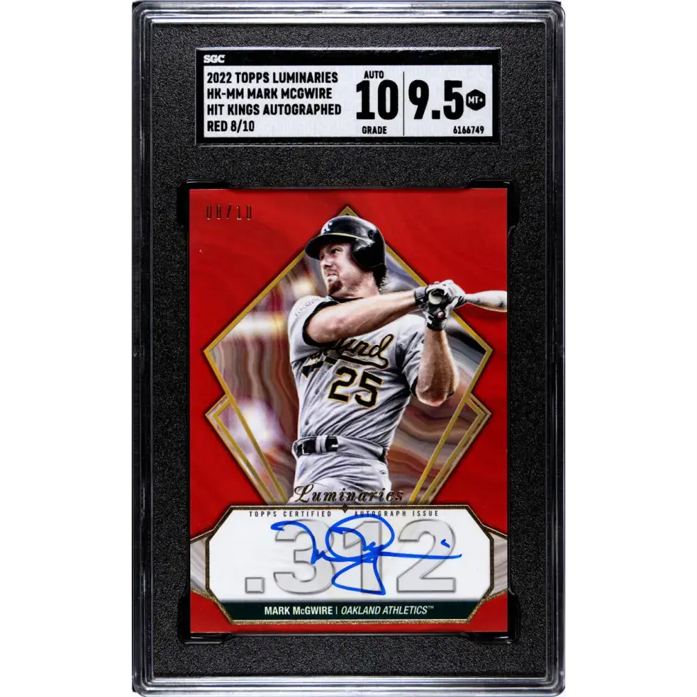 2022 Topps Luminaries #HKMM Mark McGwire Auto 8/10 Oakland Athletics Baseball Card - Baseball Card Single