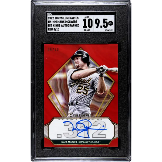 2022 Topps Luminaries #HKMM Mark McGwire Auto 8/10 Oakland Athletics Baseball Card - Baseball Card Single