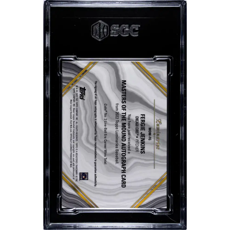 2022 Topps Luminaries #MOM-FG Fergie Jenkins SGC 9.5 MINT+ Auto 3/15 Chicago Cubs Baseball Card - Baseball Card Single