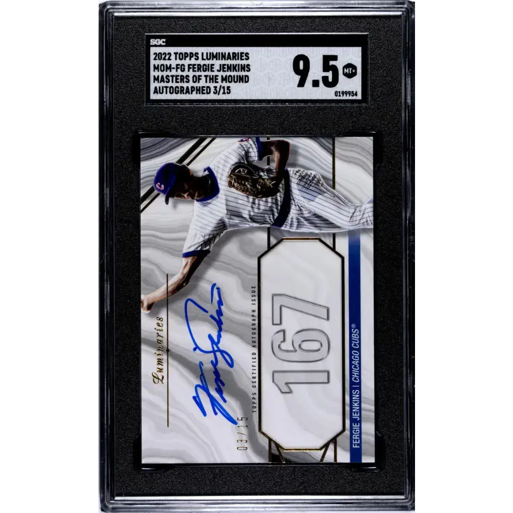 2022 Topps Luminaries #MOM-FG Fergie Jenkins SGC 9.5 MINT+ Auto 3/15 Chicago Cubs Baseball Card - Baseball Card Single