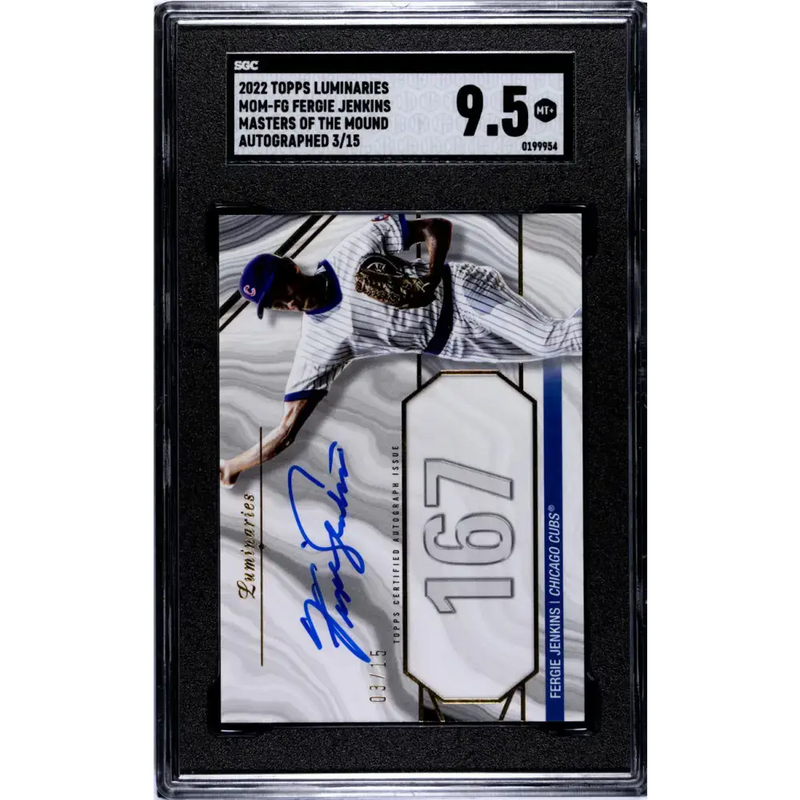 2022 Topps Luminaries #MOM-FG Fergie Jenkins SGC 9.5 MINT+ Auto 3/15 Chicago Cubs Baseball Card - Baseball Card Single
