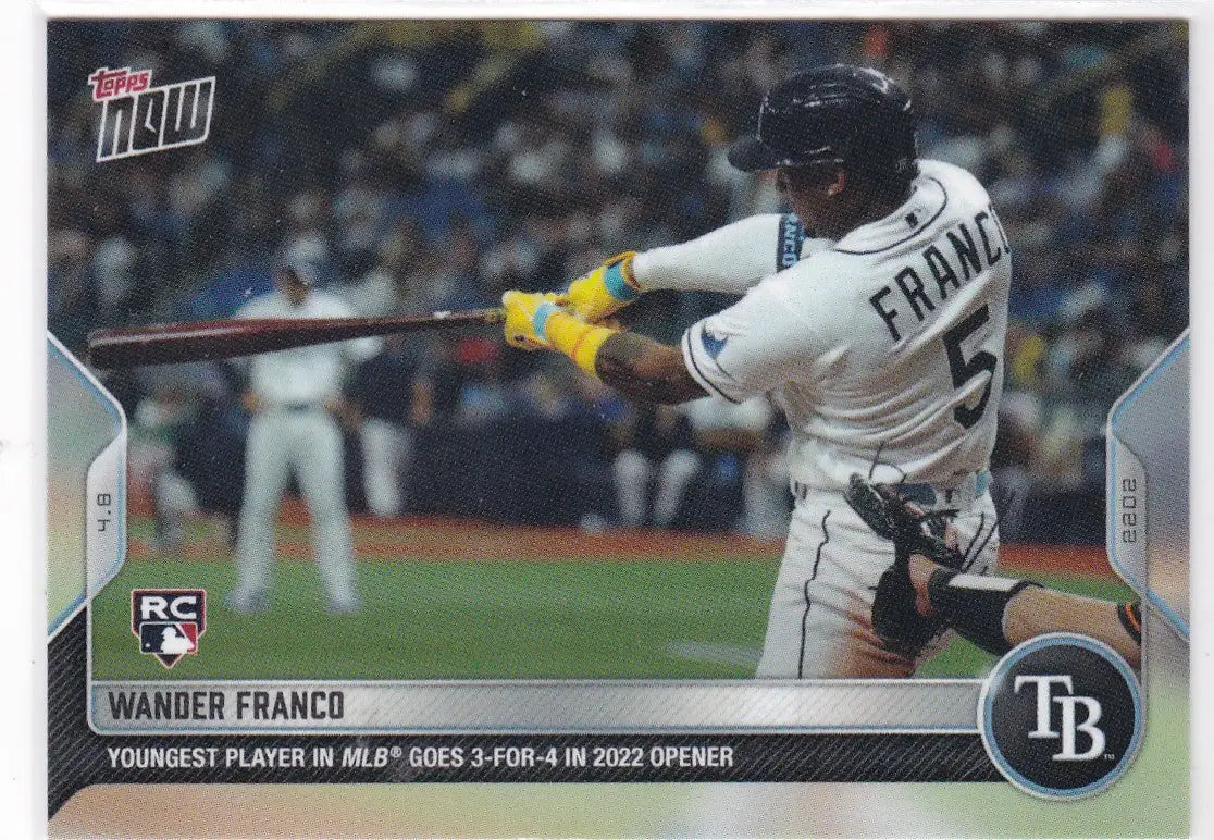 Wander Franco Tampa Bay Rays baseball card from 2022 TOPPS NOW series