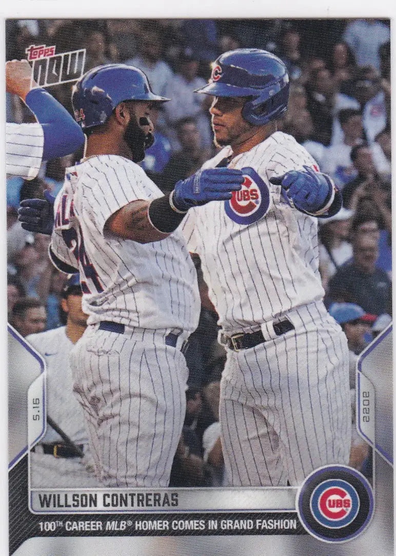 Willson Contreras Chicago Cubs baseball card from 2022 TOPPS NOW set