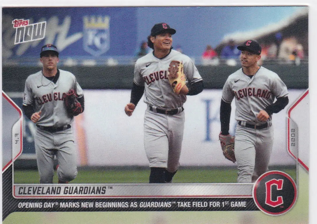 Cleveland Guardians baseball card in 2022 TOPPS NOW #4 collectible card series
