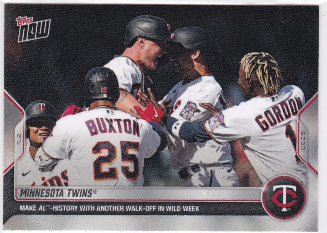 Minnesota Twins baseball card from 2022 TOPPS NOW #455 featuring team player