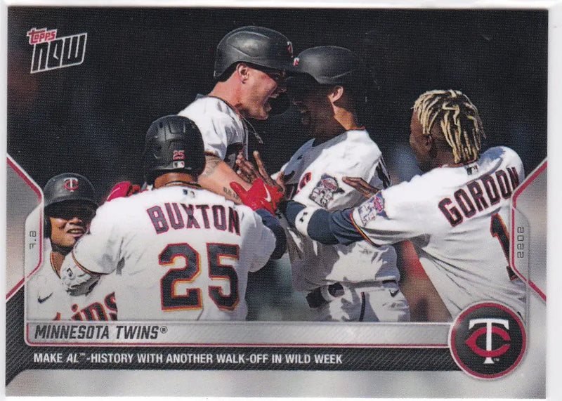Minnesota Twins baseball card from 2022 TOPPS NOW #455 featuring team player