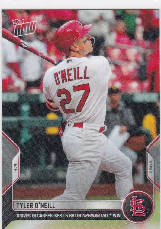 Tyler O’Neill baseball card from 2022 TOPPS NOW featuring St. Louis Cardinals player