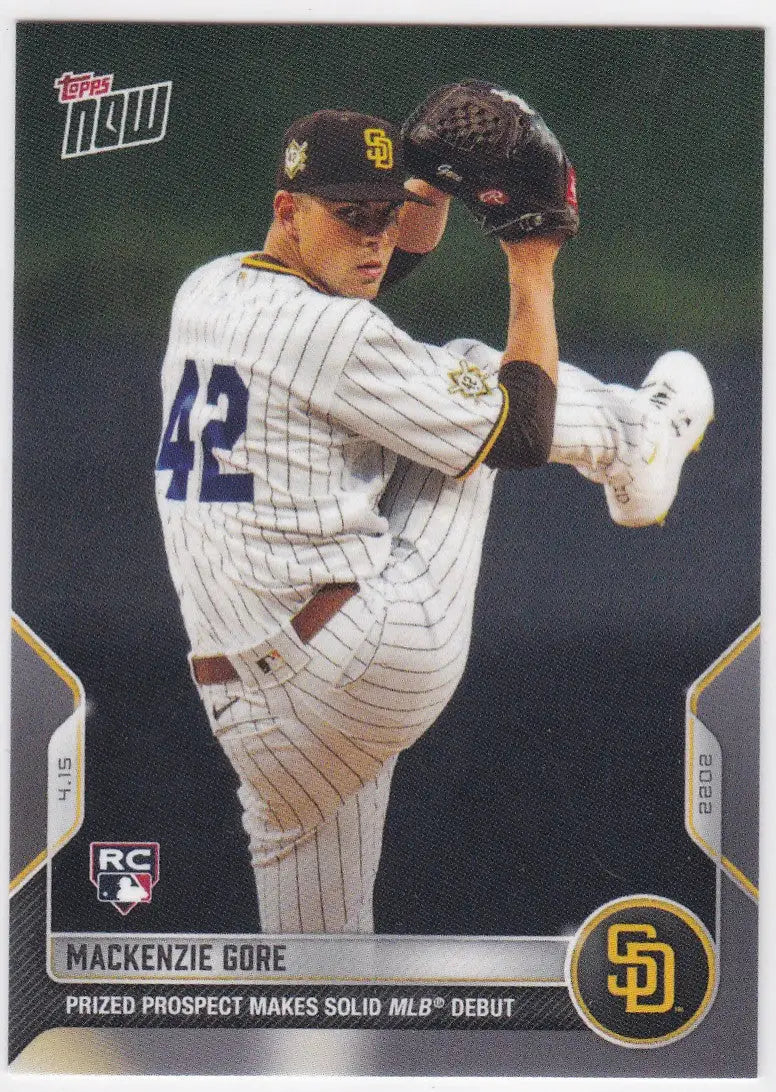 2022 TOPPS NOW #60 MACKENZIE GORE- SAN DIEGO PADRES