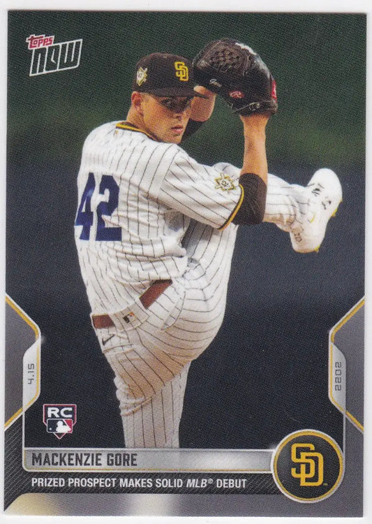 2022 TOPPS NOW #60 MACKENZIE GORE- SAN DIEGO PADRES - Baseball Card Single
