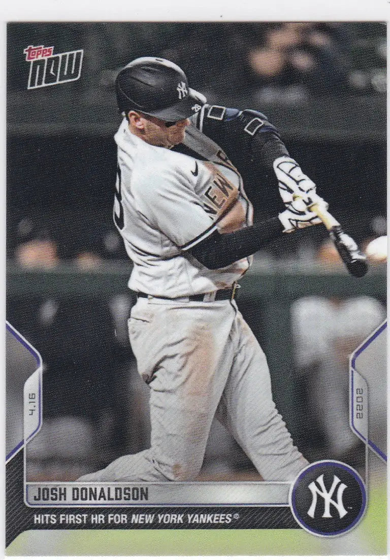 Josh Donaldson baseball card from 2022 TOPPS NOW featuring New York Yankees player