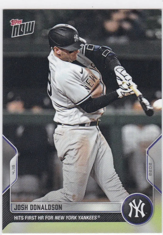 Josh Donaldson baseball card from 2022 TOPPS NOW featuring New York Yankees player