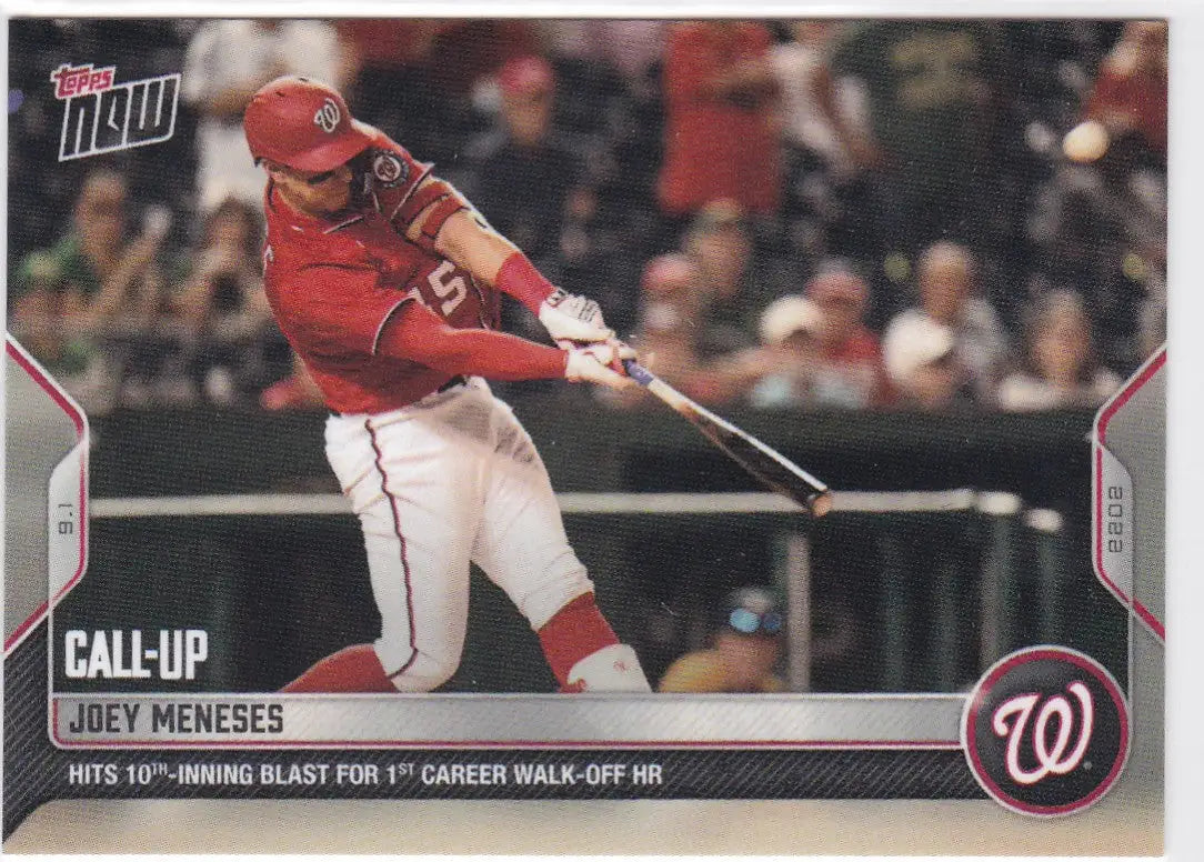 Baseball card featuring Joey Meneses Washington Nationals 2022 TOPPS NOW #822