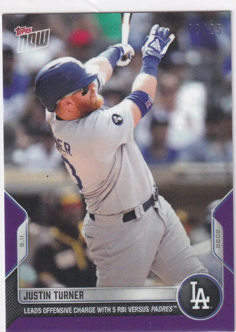 2022 TOPPS NOW #885 JUSTIN TURNER 8/25- LOS ANGELES DODGERS - Baseball Card Single