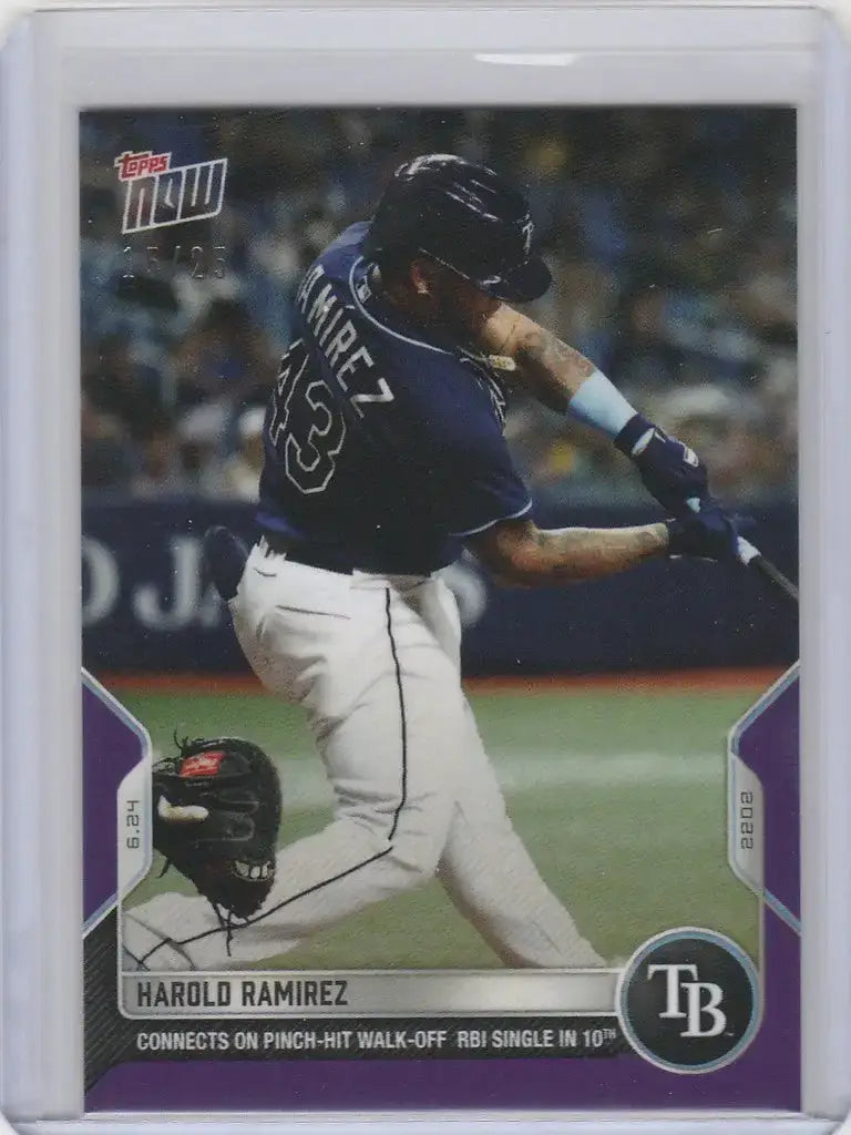 2022 TOPPS NOW PARALLEL #403 HAROLD RAMIREZ TAMPA BAY RAYS 15/25