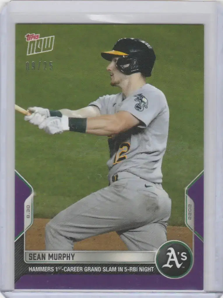2022 TOPPS NOW PARALLEL #806 SEAN MURPHY OAKLAND ATHLETICS 9/25