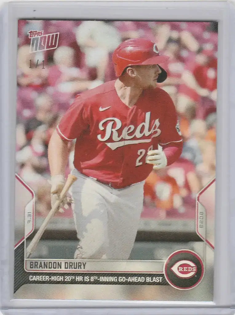 2022 Topps Now Rainbow Foil #623 BRANDON DRURY CINCINNATI REDS 1/1