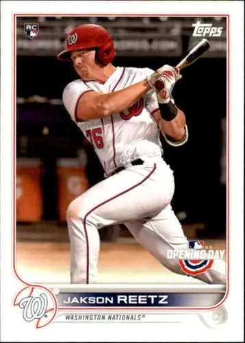 Baseball card featuring Jakson Reetz from 2022 Topps Opening Day with original gloss