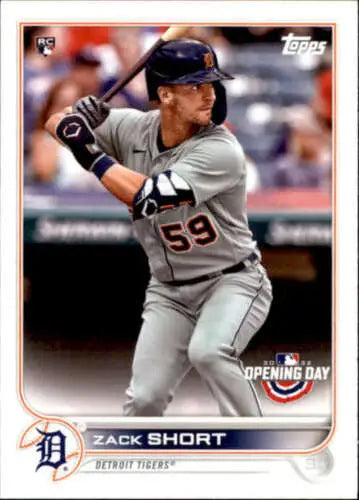 Zack Short 2022 Topps Opening Day Rookie Card with original gloss for collectors