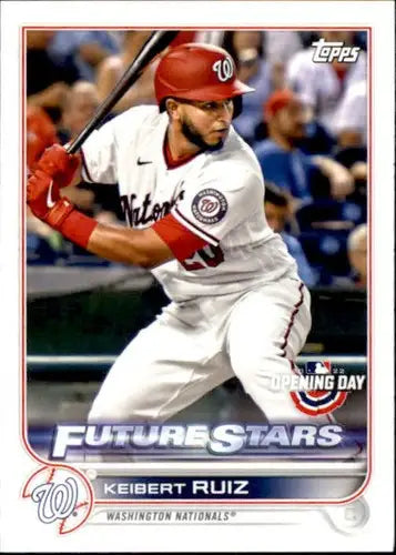 2022 Topps Opening Day Keibert Ruiz baseball card with original gloss Nationals ID 41806
