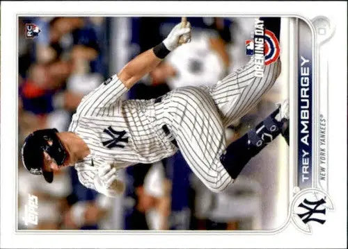 2022 Topps Opening Day Trey Amburgey baseball card with original gloss Yankees RC