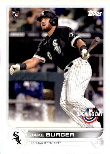 2022 Topps Opening Day Jake Burger baseball card with original gloss sports cards