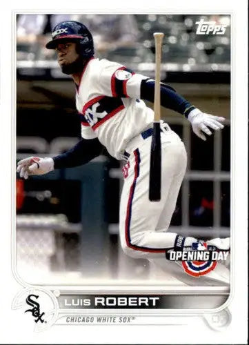 2022 Topps Opening Day Luis Robert baseball card with original gloss, ideal for simply sandoval collectors