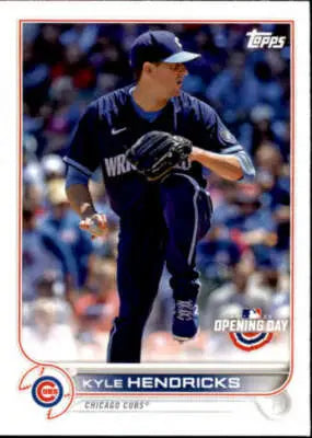 2022 Topps Opening Day #163 Kyle Hendricks NM-MT Cubs ID:40435 - Baseball Card Single