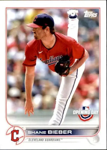 2022 Topps Opening Day #164 Shane Bieber NM-MT Guardians ID:41889 - Baseball Card Single