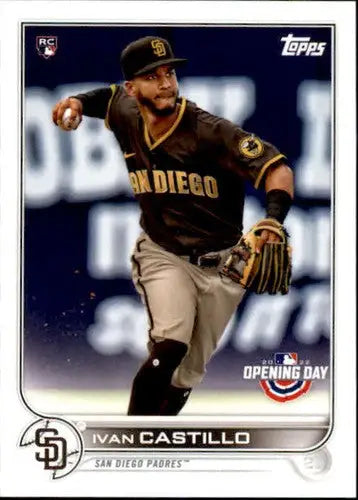 2022 Topps Opening Day Ivan Castillo baseball card with original gloss Rookie Padres