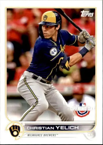 2022 Topps Opening Day #174 Christian Yelich NM-MT Brewers ID:40446 - Baseball Card Single