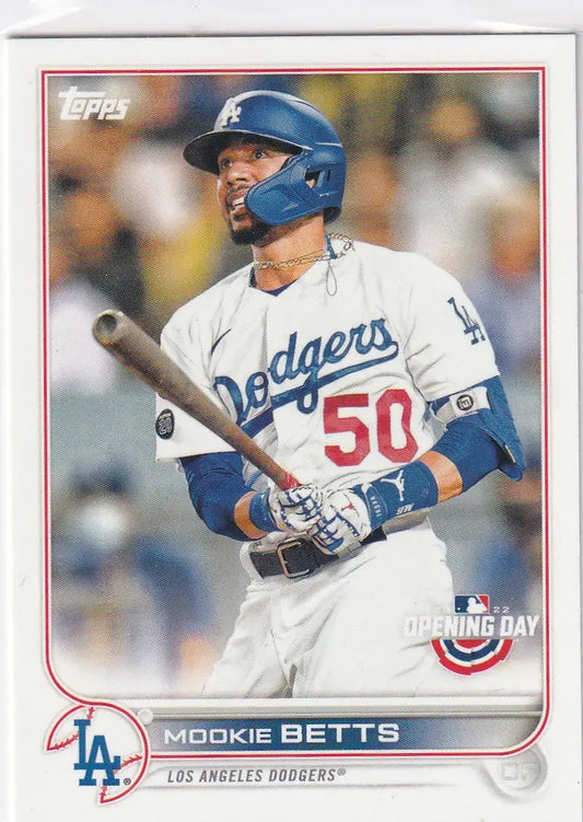 2022 TOPPS OPENING DAY #200 MOOKIE BETTS- LOS ANGELES DODGERS - Baseball Card Single