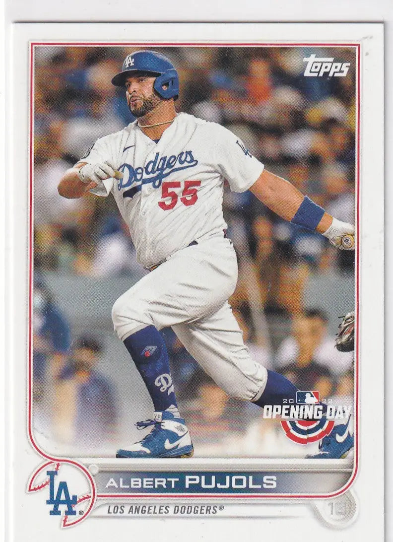 2022 TOPPS OPENING DAY #30 ALBERT PUJOLS- LOS ANGELES DODGERS - Baseball Card Single