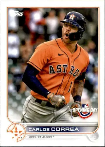 2022 Topps Opening Day #37 Carlos Correa NM-MT Astros - Baseball Card Single