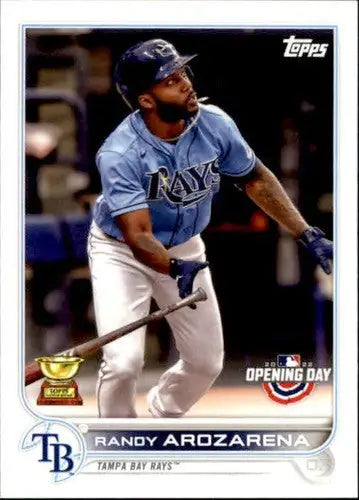 2022 Topps Opening Day Randy Arozarena baseball card with original gloss Rays ID 41824
