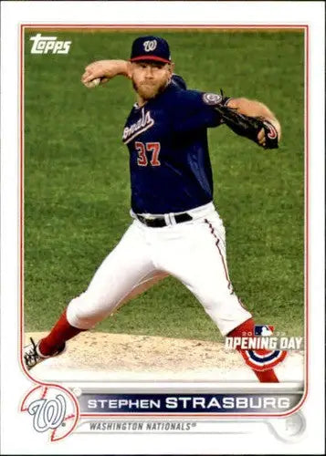 2022 Topps Opening Day #52 Stephen Strasburg NM-MT Nationals ID:41825 - Baseball Card Single
