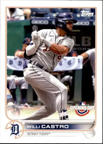 Willi Castro baseball card from 2022 Topps Opening Day with original gloss, Tigers ID 41836